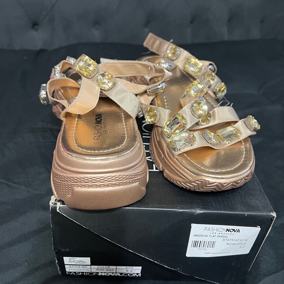 FN Rhinestone Platform Sandals - Picture 8 of 8